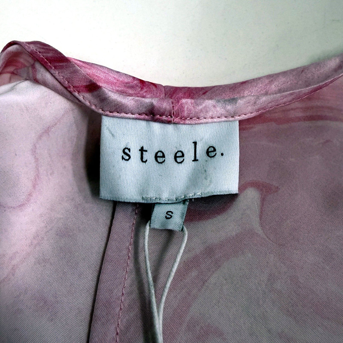 Steele Womens Peony Swirl Silk Shoulder Scarf Floral Multi Color Sz S NEW