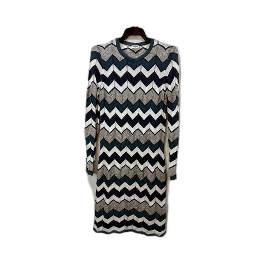 Marcs Womens Chevron Striped Pullover Knit Sweater Dress Multi Color Size M NEW