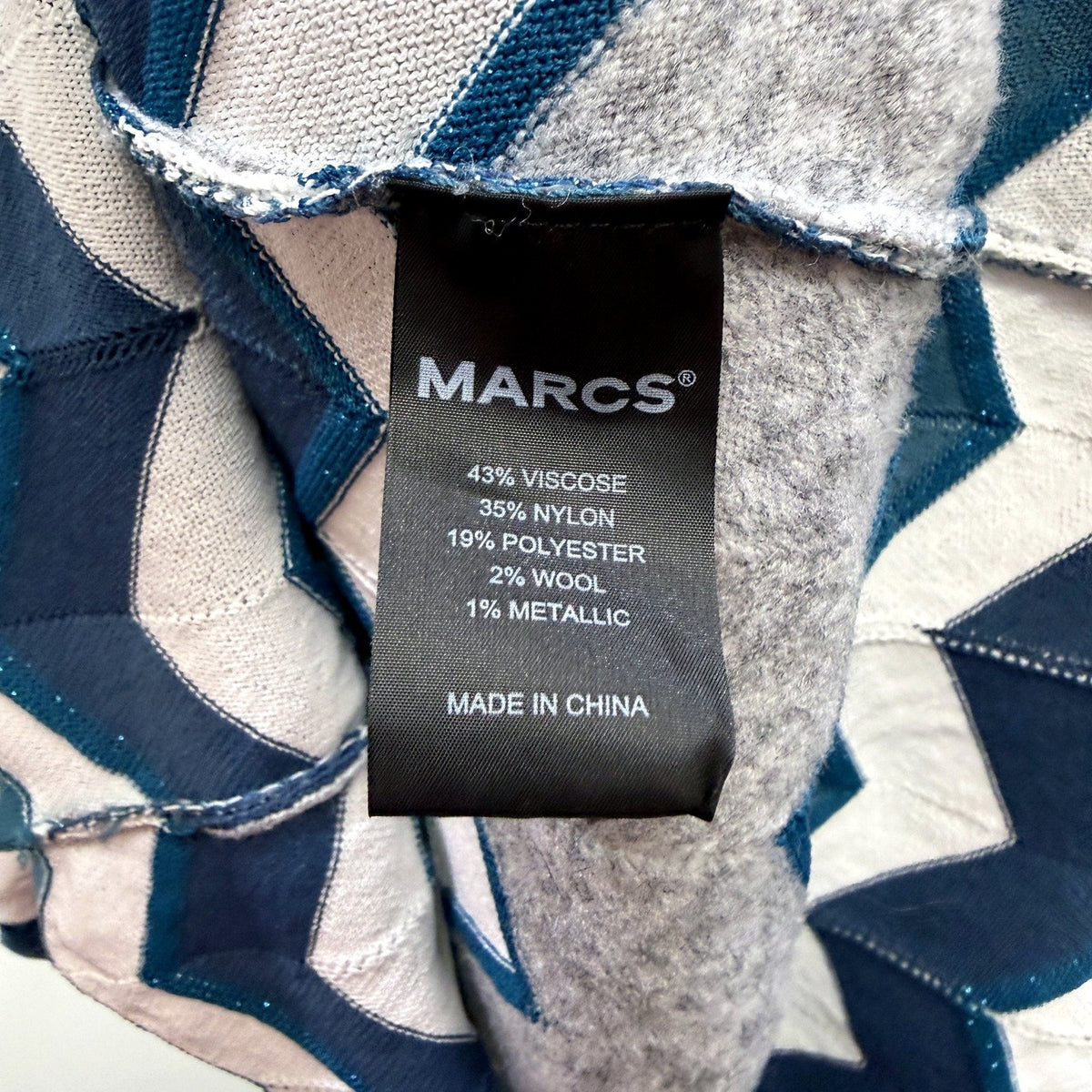 Marcs Womens Chevron Striped Pullover Knit Sweater Dress Multi Color Size M NEW