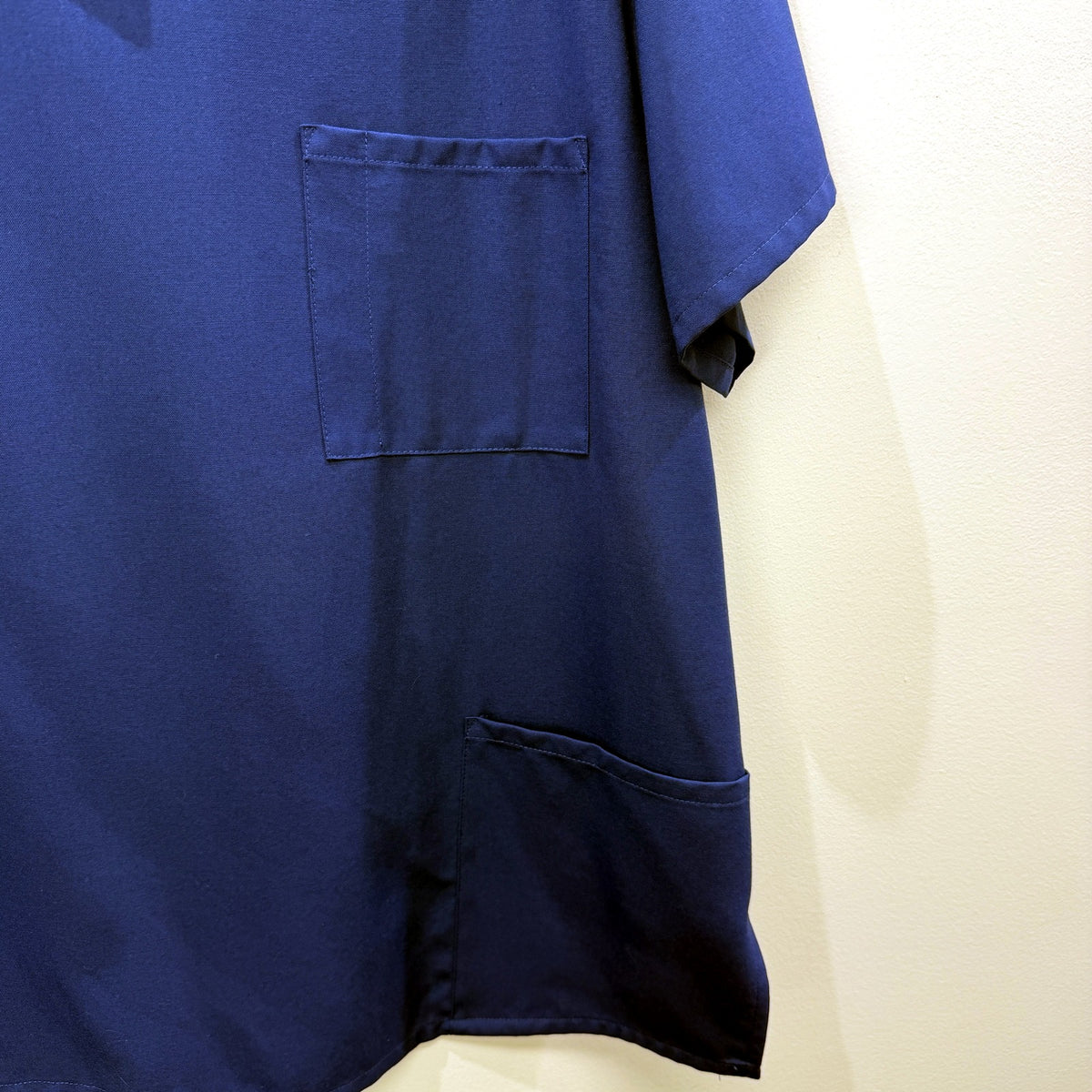 Fellahamilton Unisex 'V' Neck Drawstring Scrubs Navy Blue Cotton Blend Size NEW