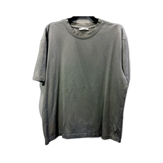 ZARA Mens Gray 100% Cotton Crew Neck T-Shirt, Comfortable Fit, Size L
