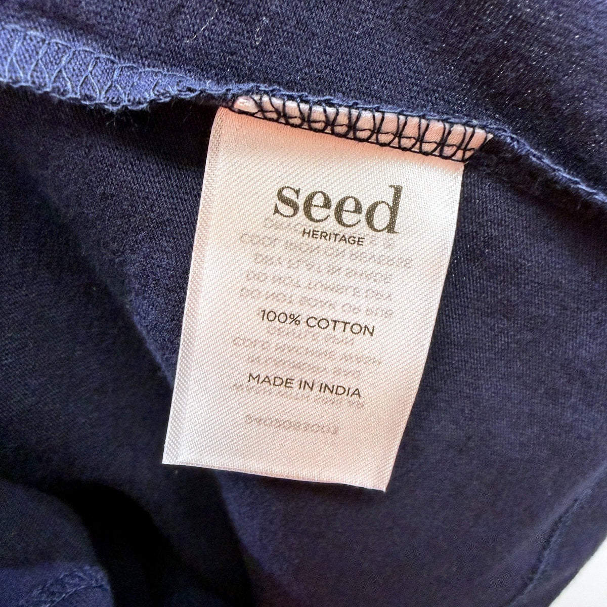 Seed Heritage Mens Pullover Sweatshirt Crewneck Cotton Midnight Sky Size XL NEW
