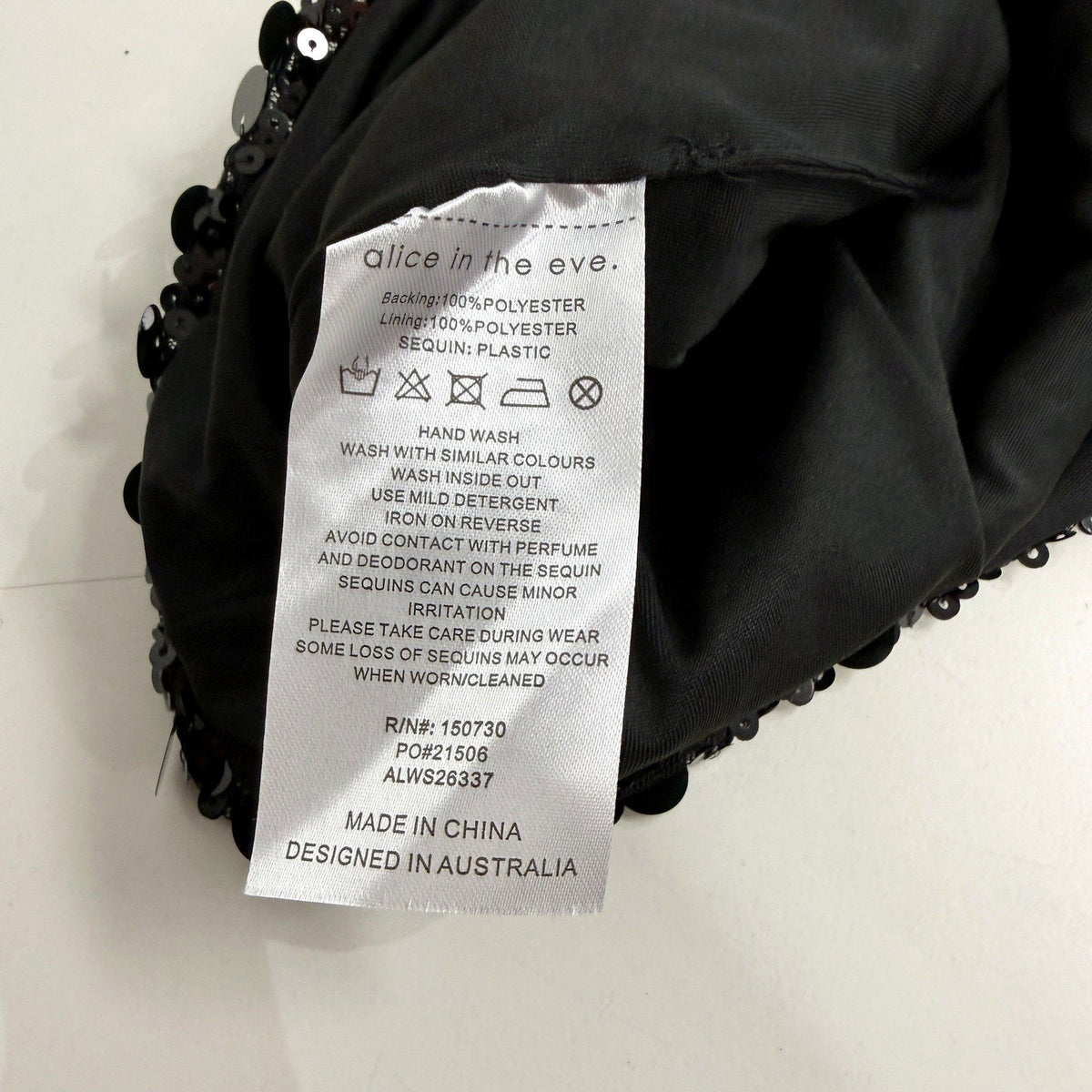 Sequin Mini Skirt Womens in Black by Alice the eve. Size L NEW