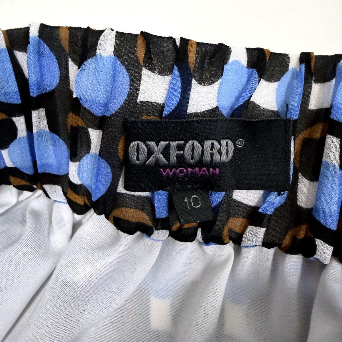 Oxford Womens Polka Dot Print Cotton Blend Skirt in Multi Color - Size 10