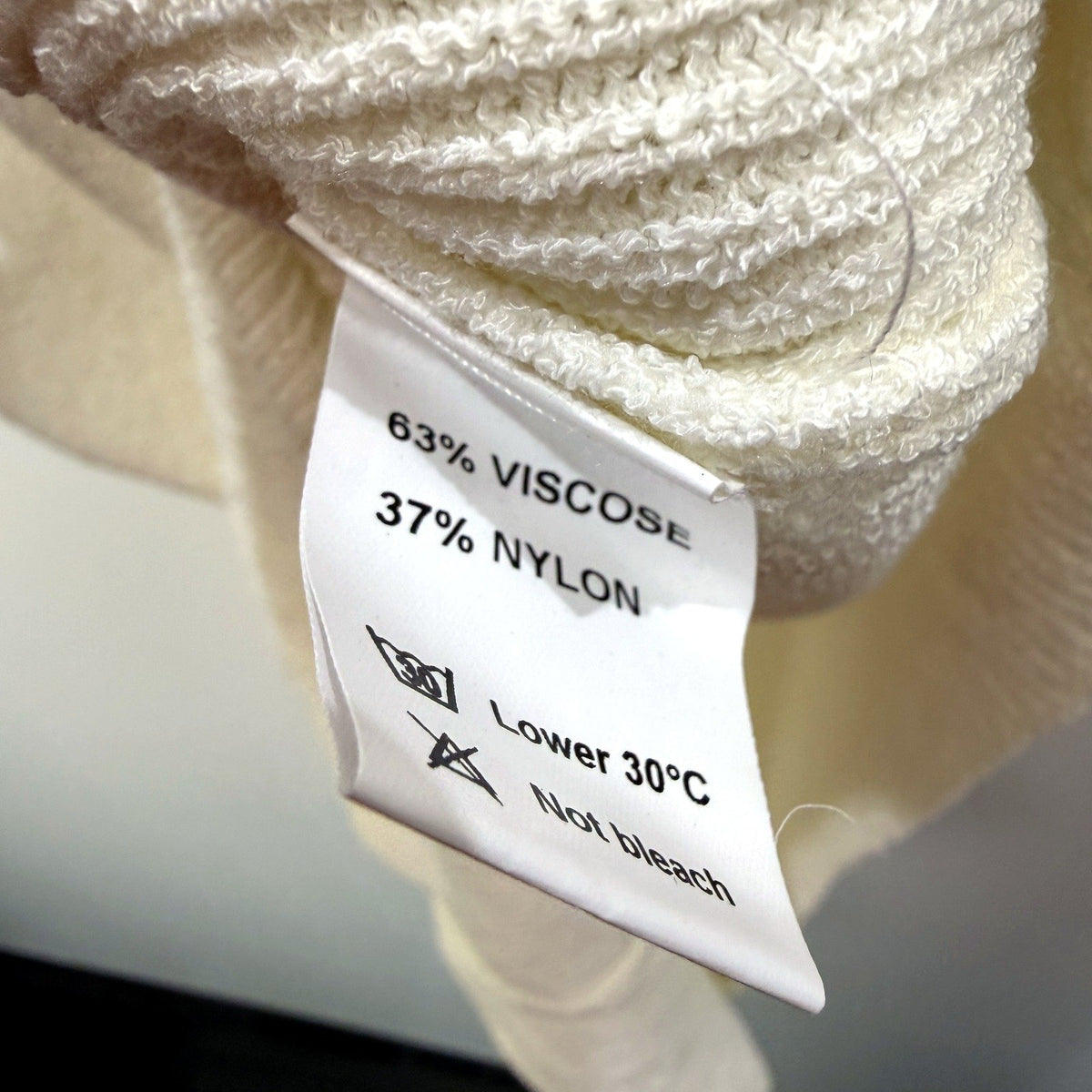 SNDY's Womens Midi Knit Skirt Ribbed Pullover Sweater Beige/Cream Size L