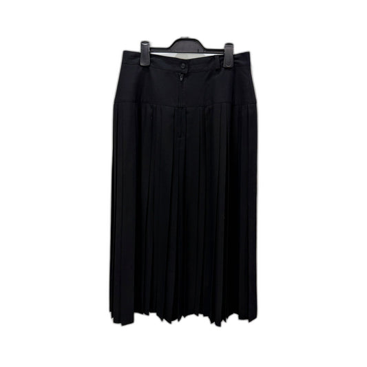 Verdosa Womens Pleated Skirt - Black Lightweight Flowy Midi Size 44