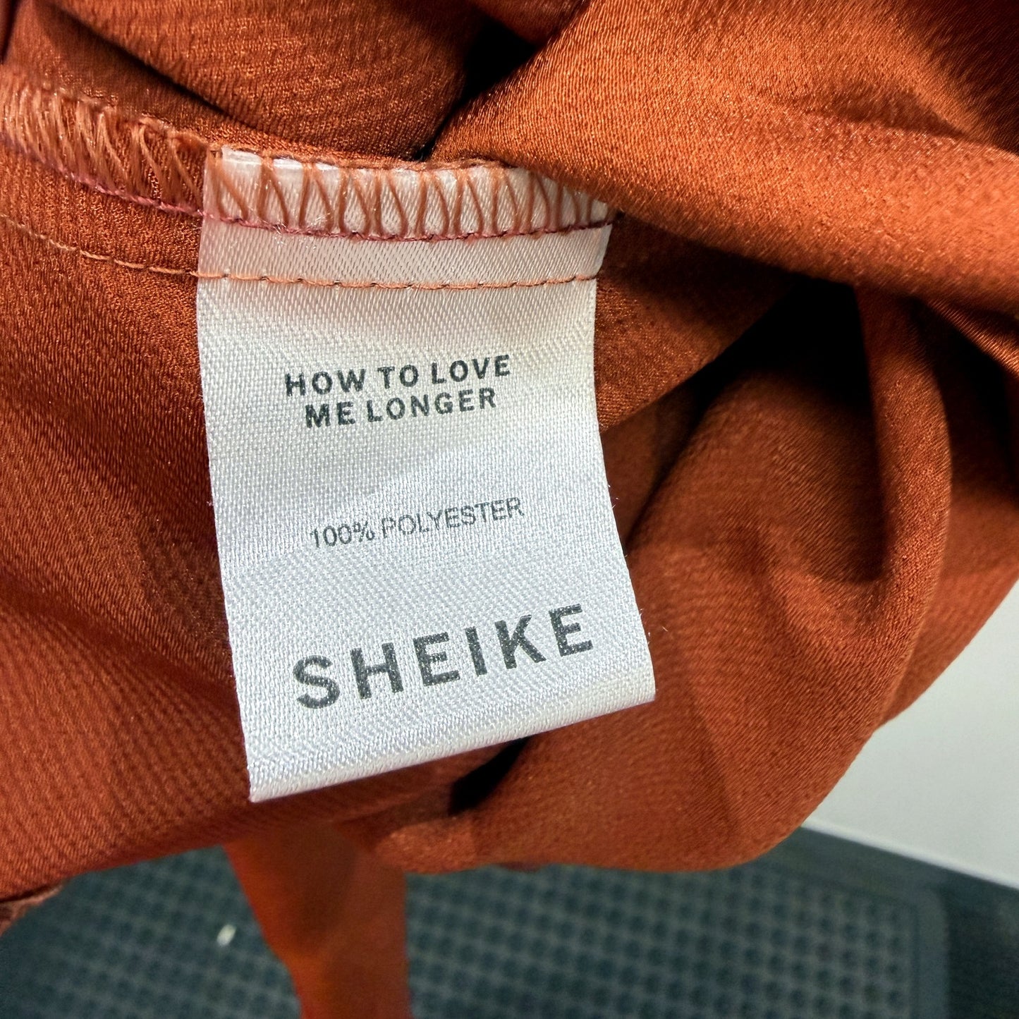 Sheike Womens Suede Belted Robe Midi Dress in Rust Orange Bronze, Size 10