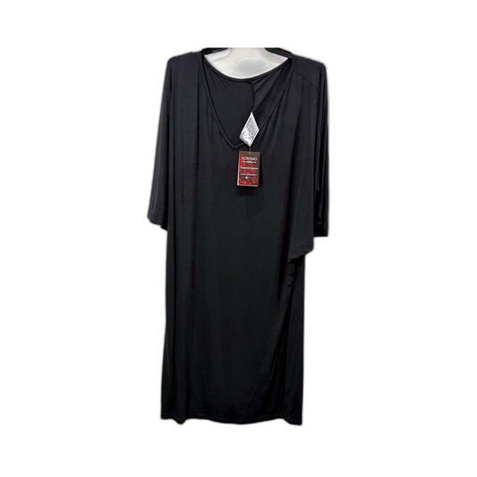 Kobomo Womens Loose Flowy Pullover Dress Dark Grey Bamboo Rayon Size Large NEW