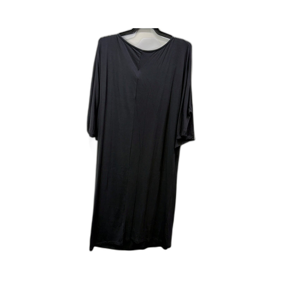 Kobomo Womens Loose Flowy Pullover Dress Dark Grey Bamboo Rayon Size Large NEW