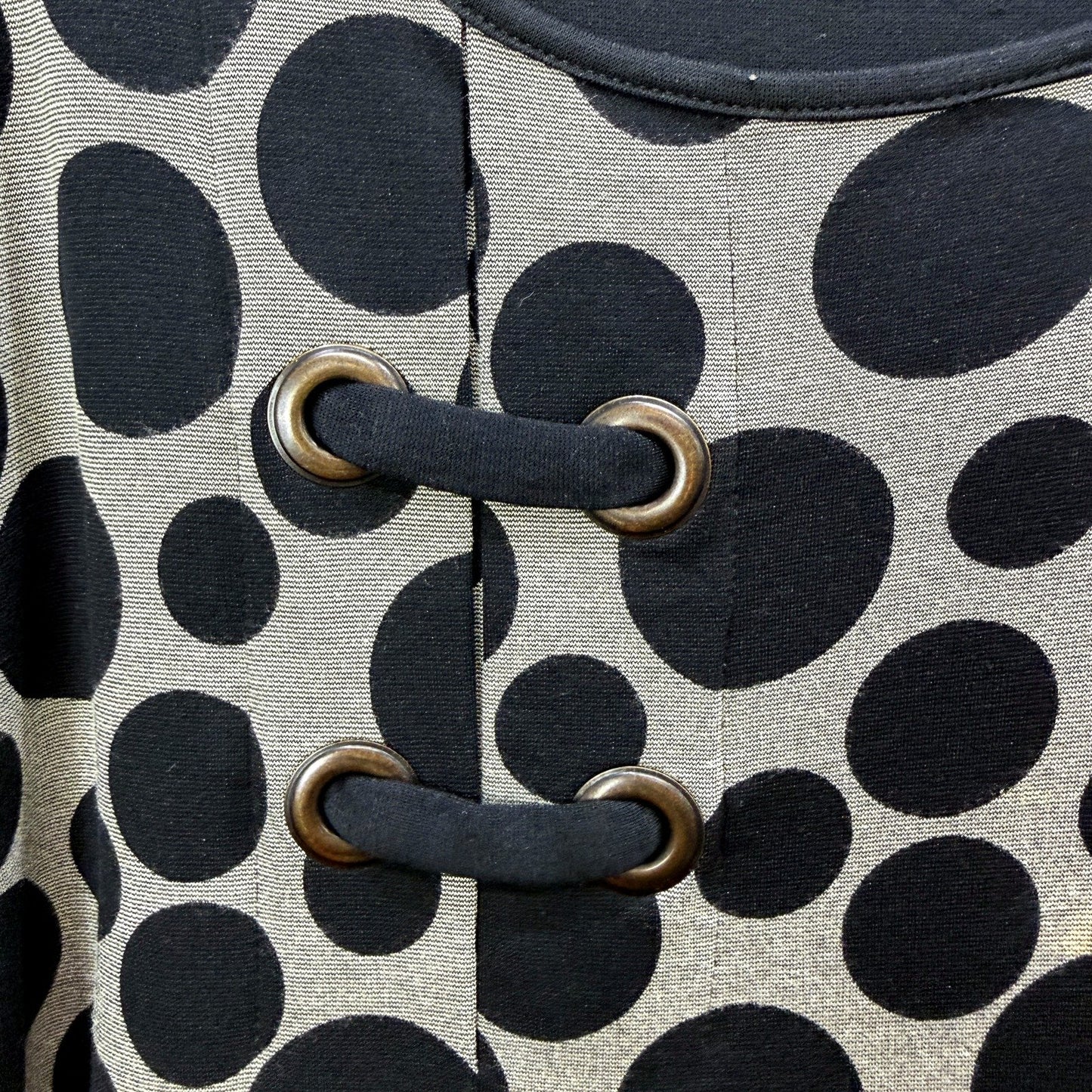 Philosophy Womens Polka Dot Dress Casual Feminine Comfortable Black and Gray
