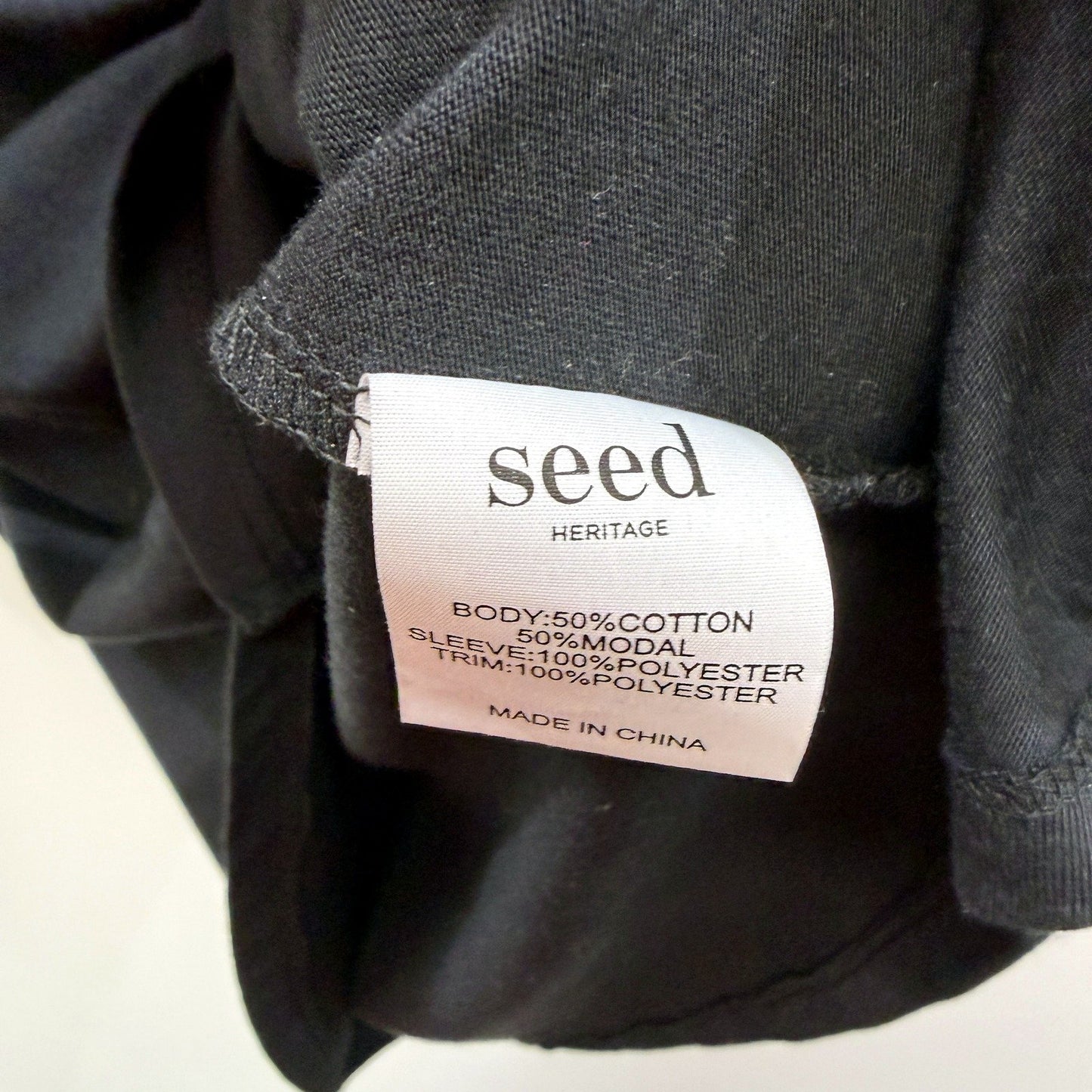 Seed Heritage Womens Puff Sleeve Polka Dot Pullover Sweatshirt Black Size M