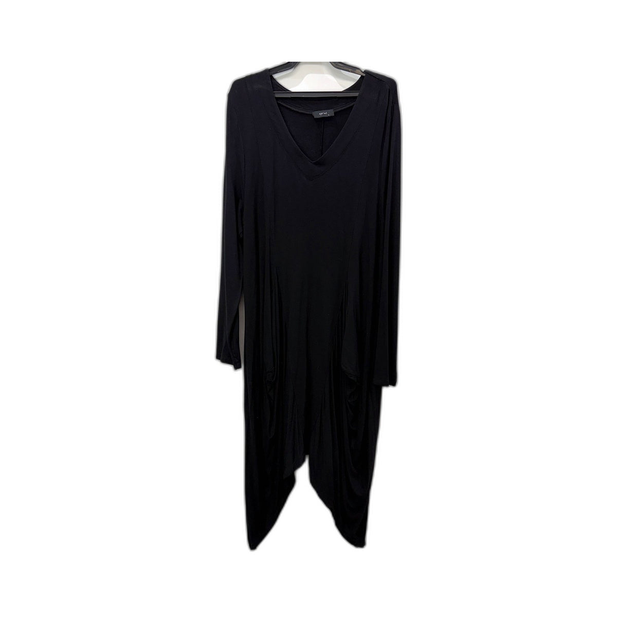 Etal Womens Dress Robe Draped Loose Rayon in Black Size 4