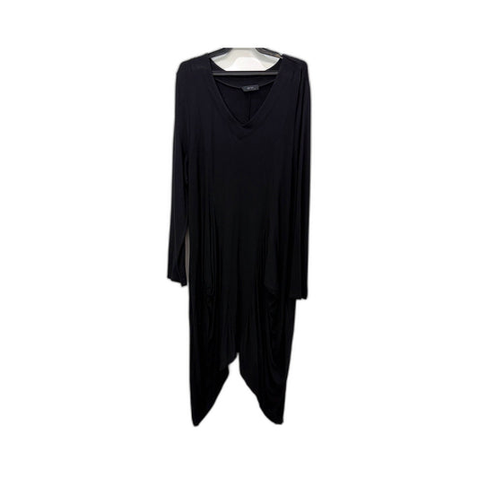 Etal Womens Dress Robe Draped Loose Rayon in Black Size 4