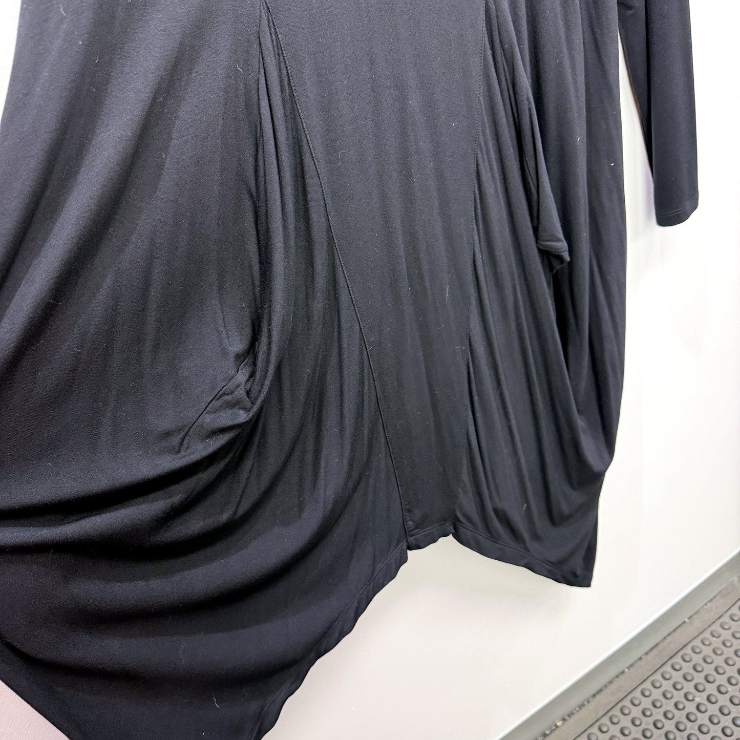 Etal Womens Dress Robe Draped Loose Rayon in Black Size 4