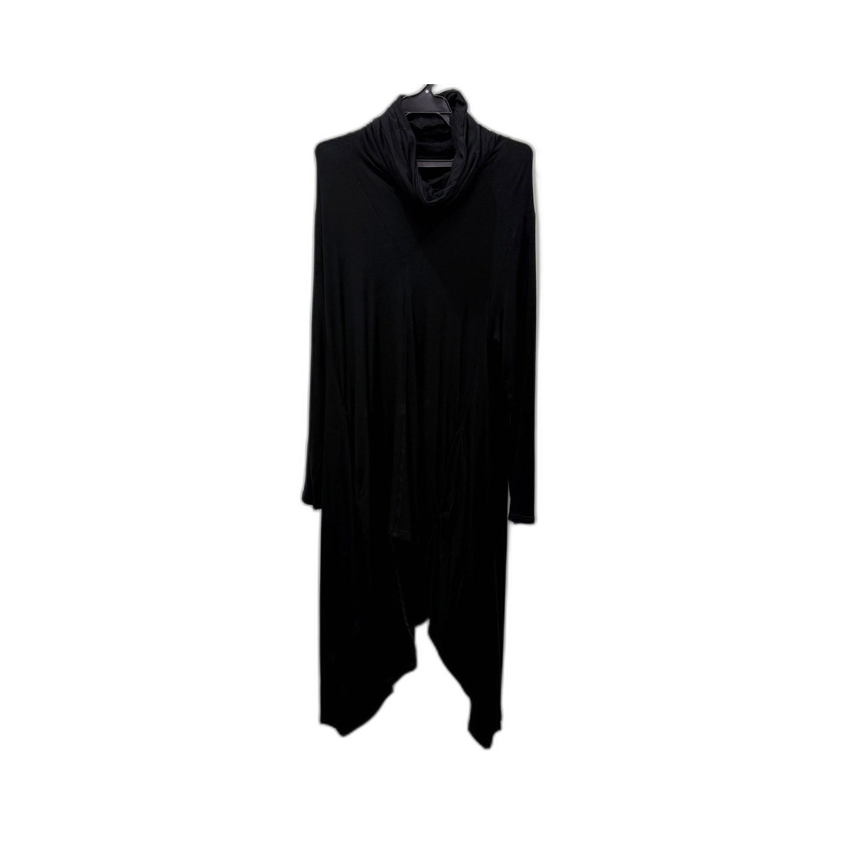 Etal Womens Loose Maxi Dress Robe Black Cowl Neck Rayon Spandex Size 3