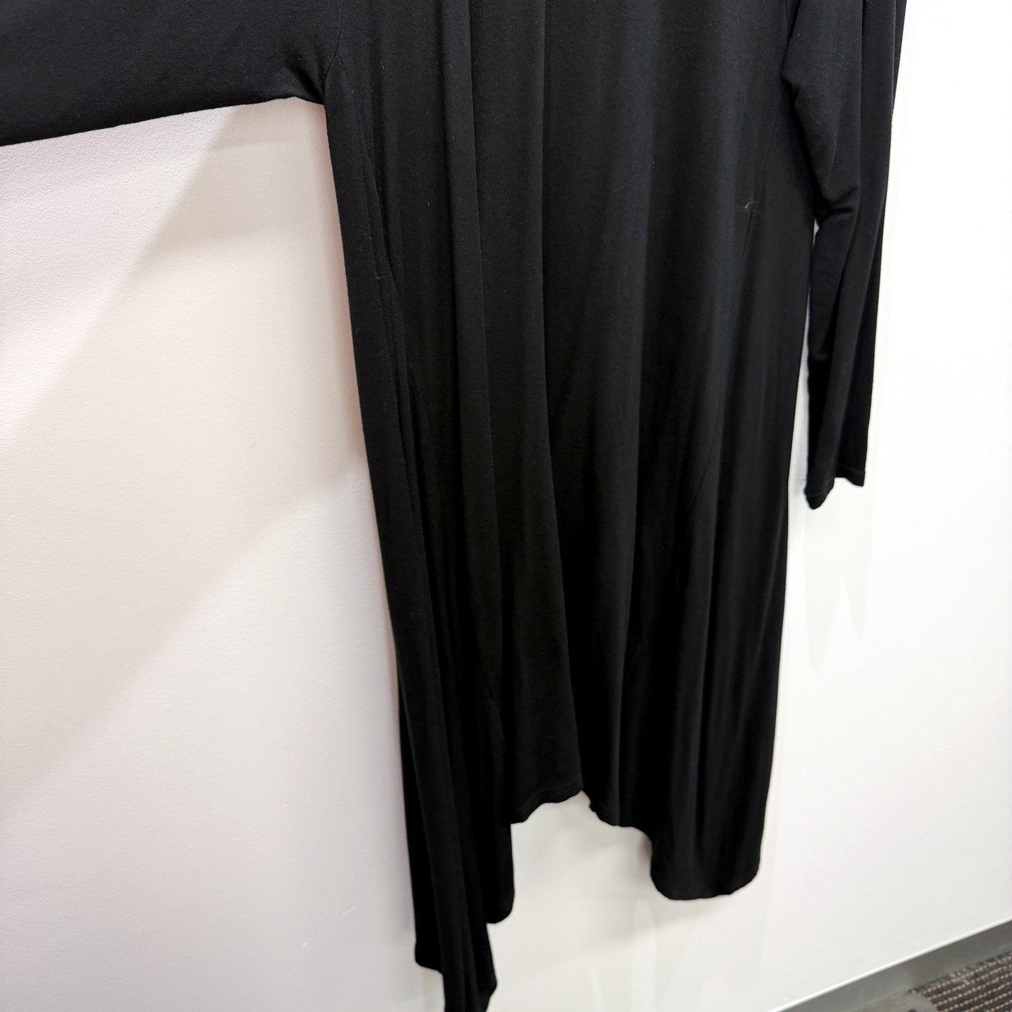 Etal Womens Loose Maxi Dress Robe Black Cowl Neck Rayon Spandex Size 3