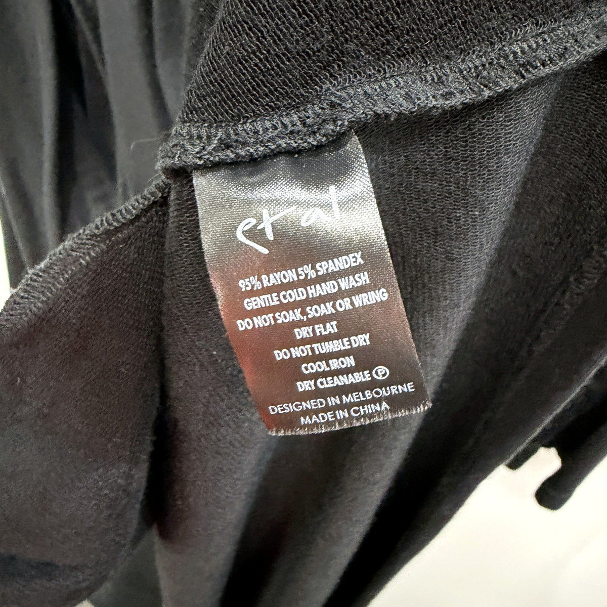 Etal Womens Loose Maxi Dress Robe Black Cowl Neck Rayon Spandex Size 3