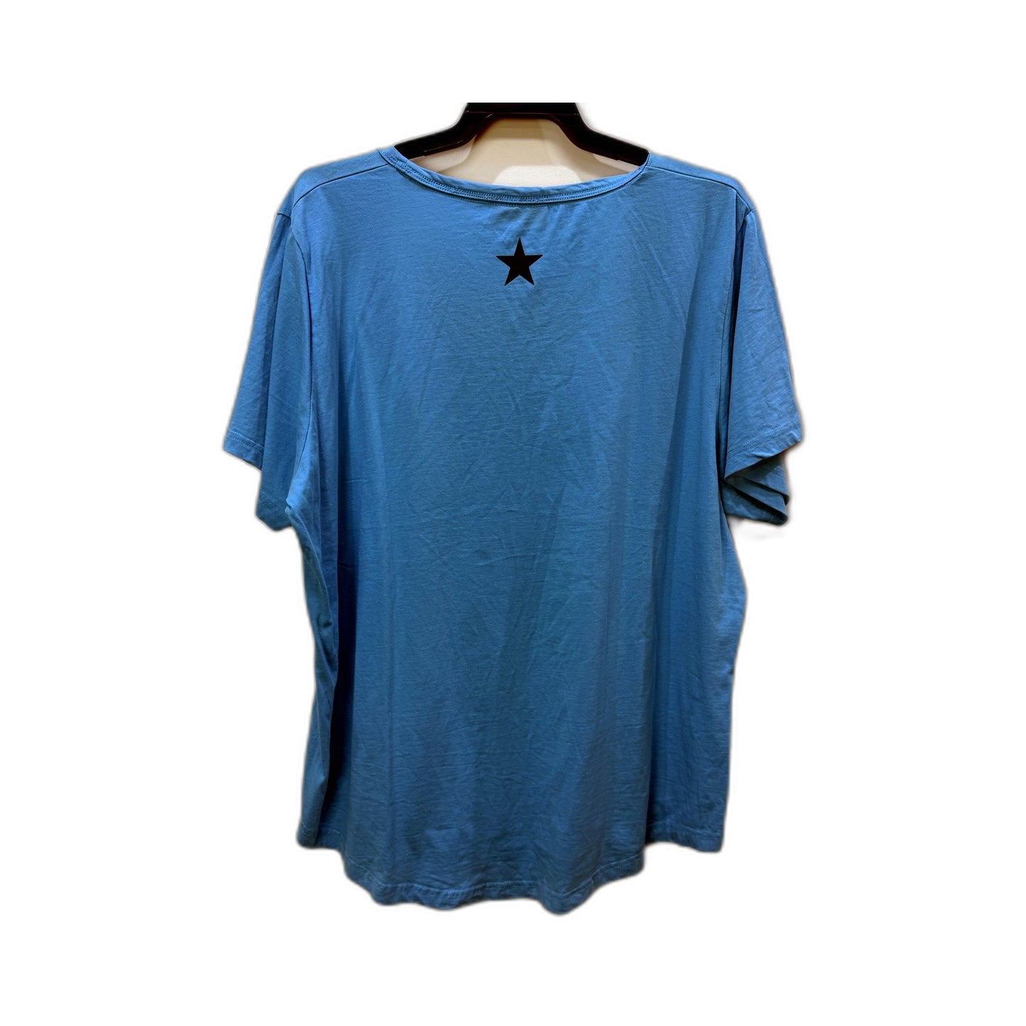 Jovie Womens Star Graphic Cotton T-Shirt in Blue, Size 16