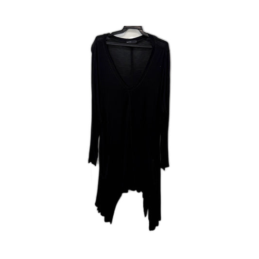 Comma Womens Pullover Dress with Asymmetric Hem and Long Sleeves in Black Size 3