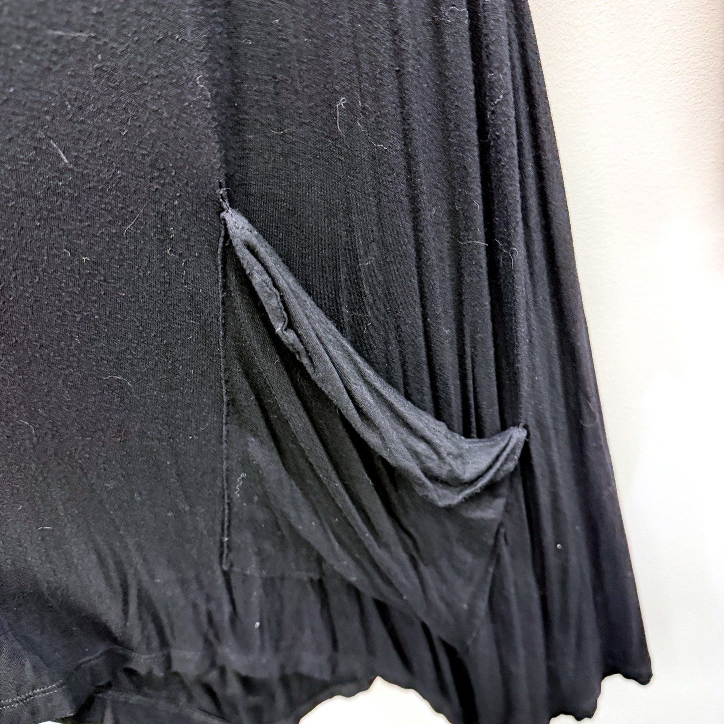 Comma Womens Pullover Dress with Asymmetric Hem and Long Sleeves in Black Size 3