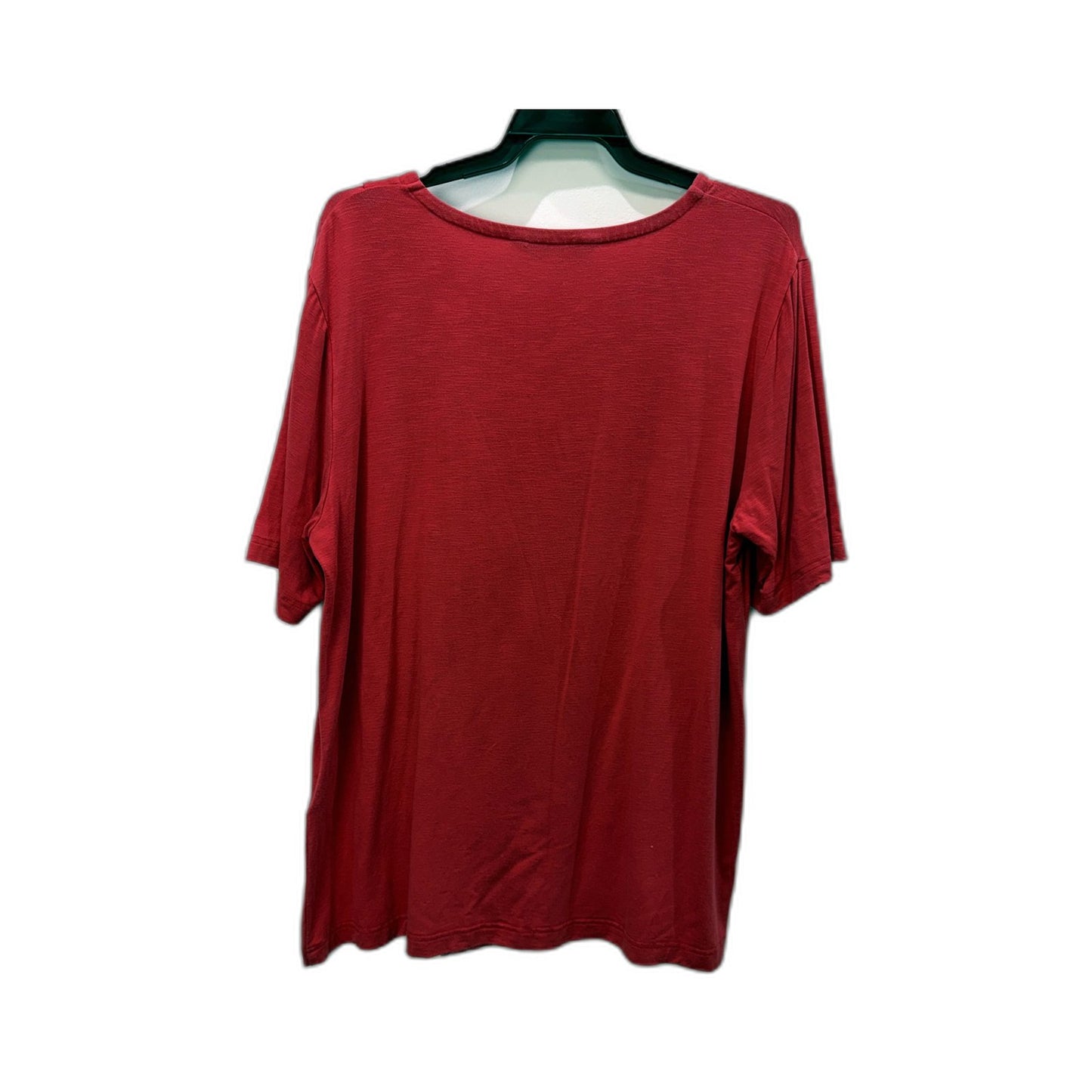 Black Pepper Womens Button Design Pullover Sweatshirt Casual Red Size 14