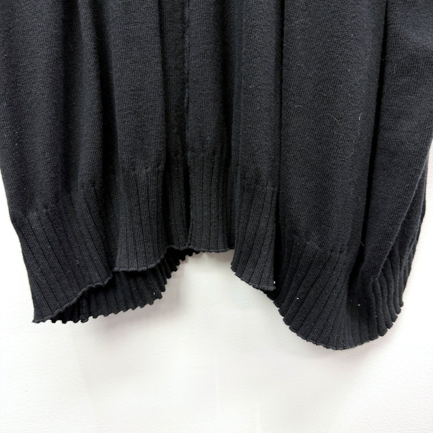 Showroom Womens Pleated Pullover Dress Turtleneck Long Sleeves Black Size 1