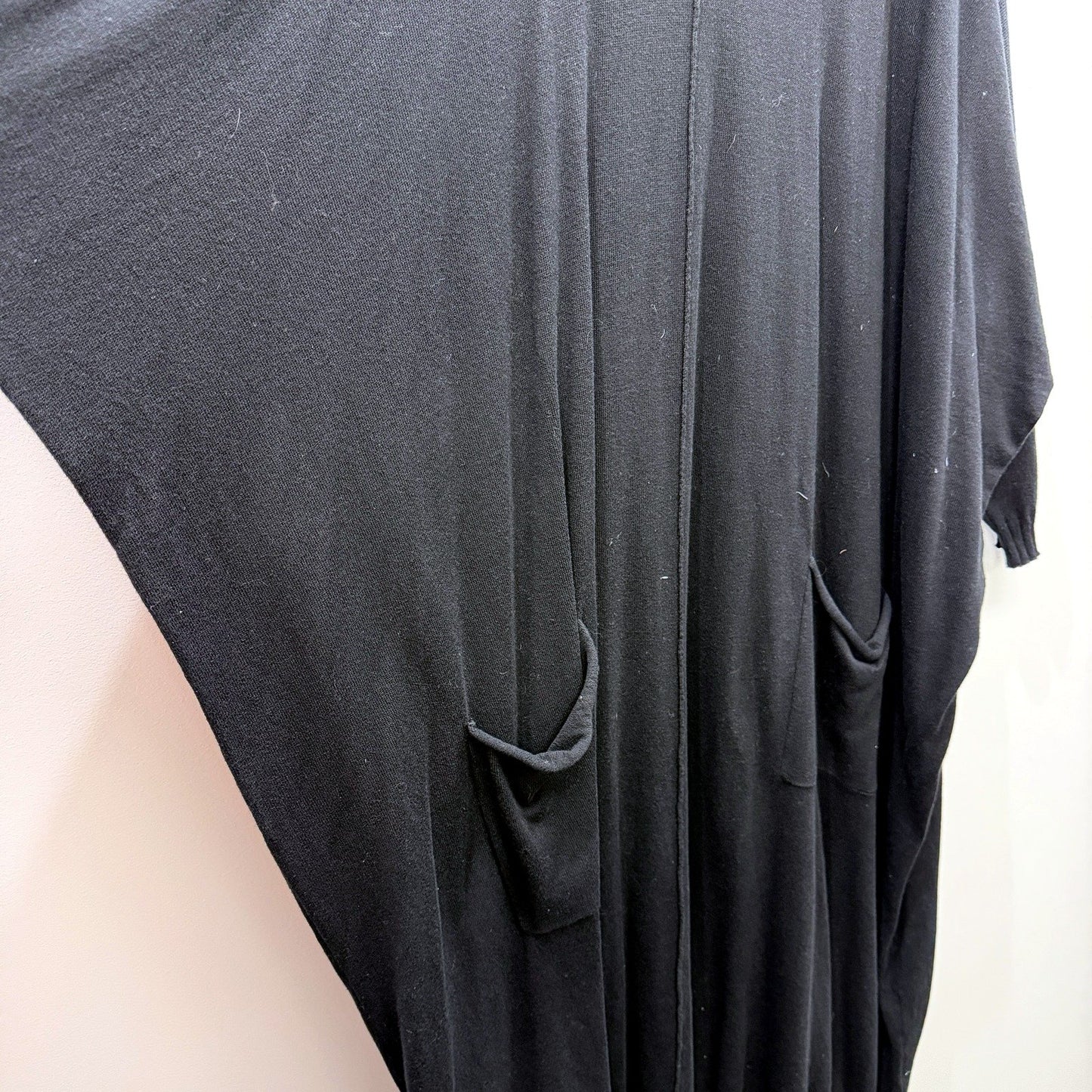 Showroom Womens Pleated Pullover Dress Turtleneck Long Sleeves Black Size 1
