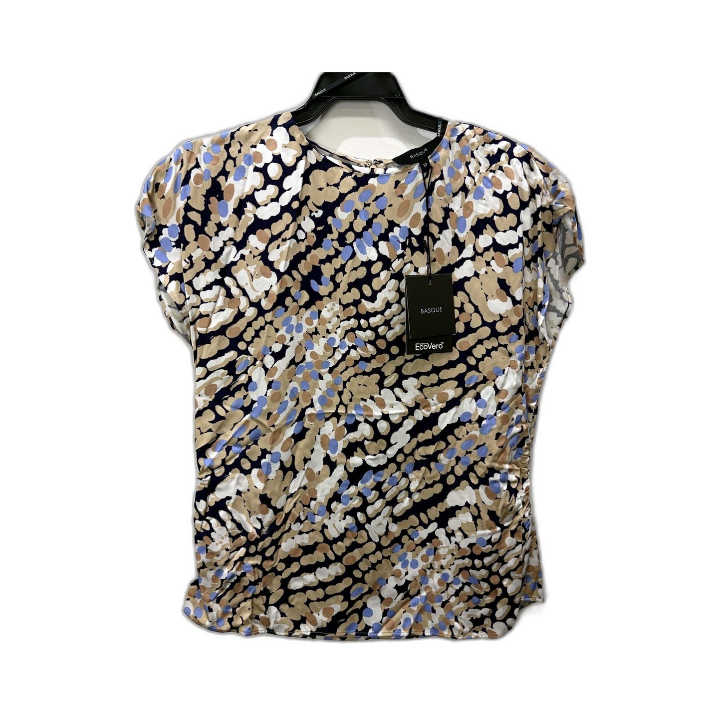 Basque Womens Floral Print Puff Sleeve Blouse in Multi Color or Size 10 NEW