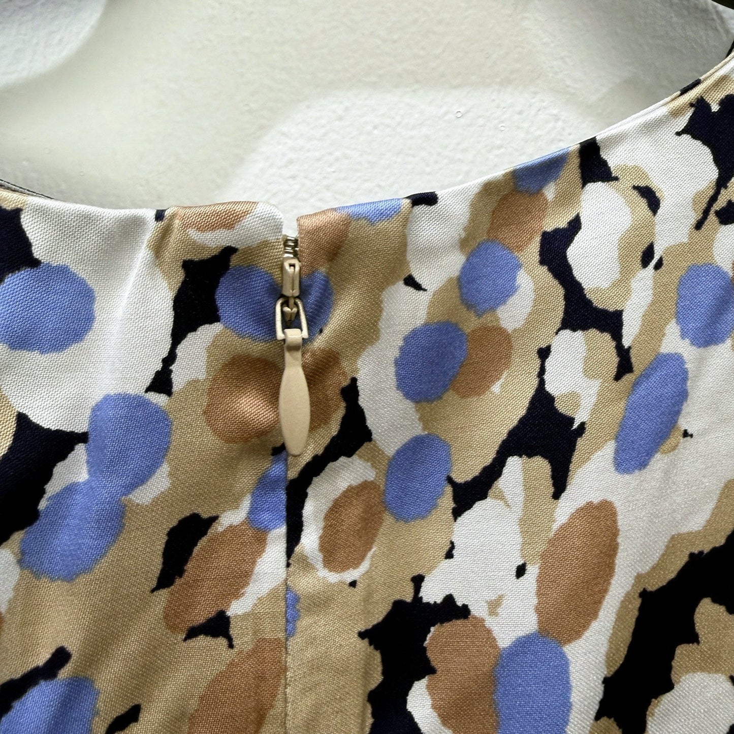 Basque Womens Floral Print Puff Sleeve Blouse in Multi Color or Size 10 NEW