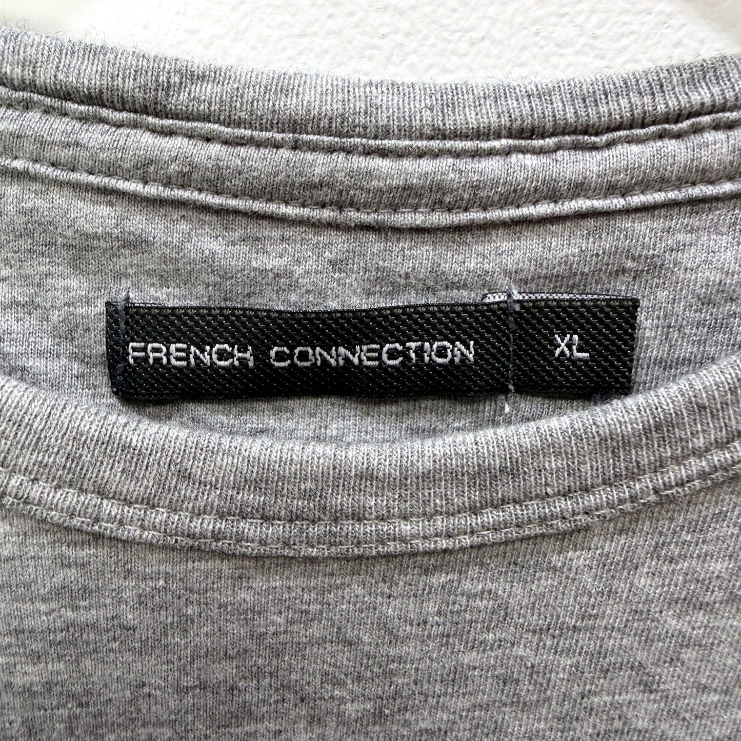 French Connection Mens Gray Pullover Sweatshirt XL - Comfortable Casual Wear