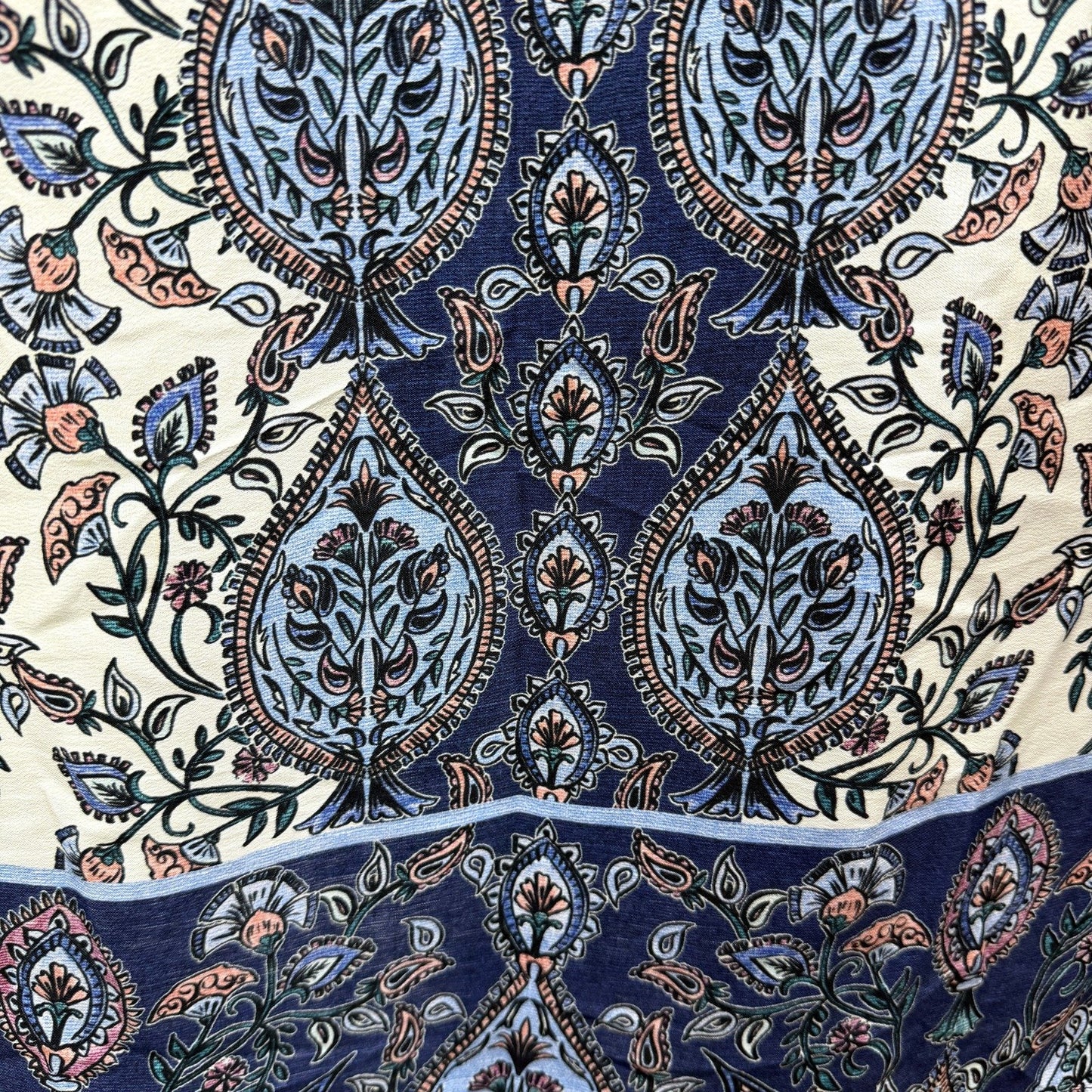 Verge Womens Viv Top - Floral Puff Sleeve Rayon Viscose Multi Color Size M
