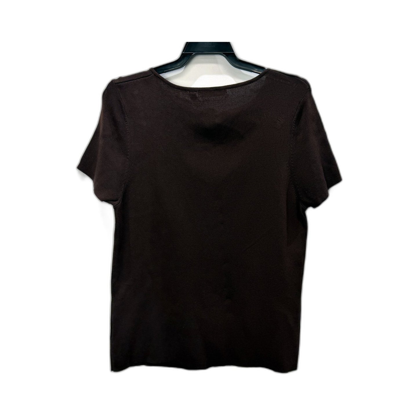 Marco Polo Womens Pullover Ribbed Shirt Comfortable Relaxed Fit Brown Size NEW