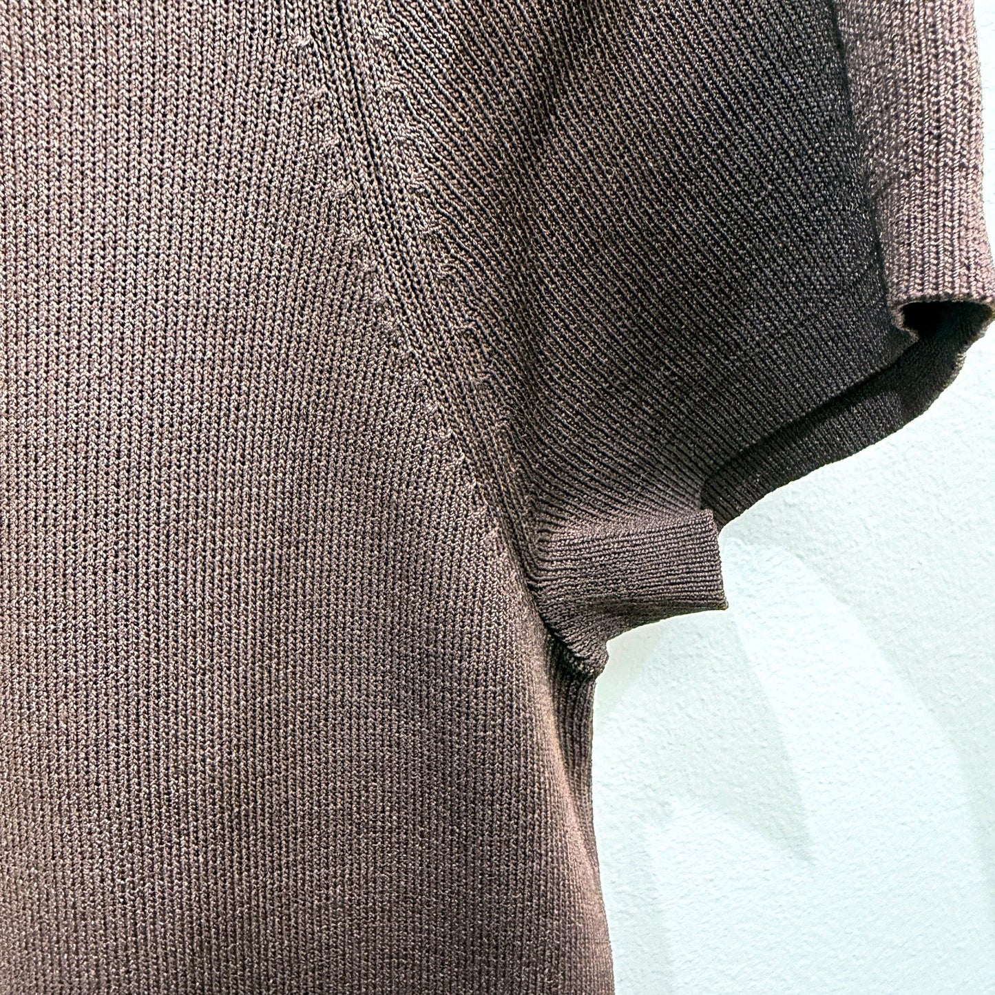 Marco Polo Womens Pullover Ribbed Shirt Comfortable Relaxed Fit Brown Size NEW