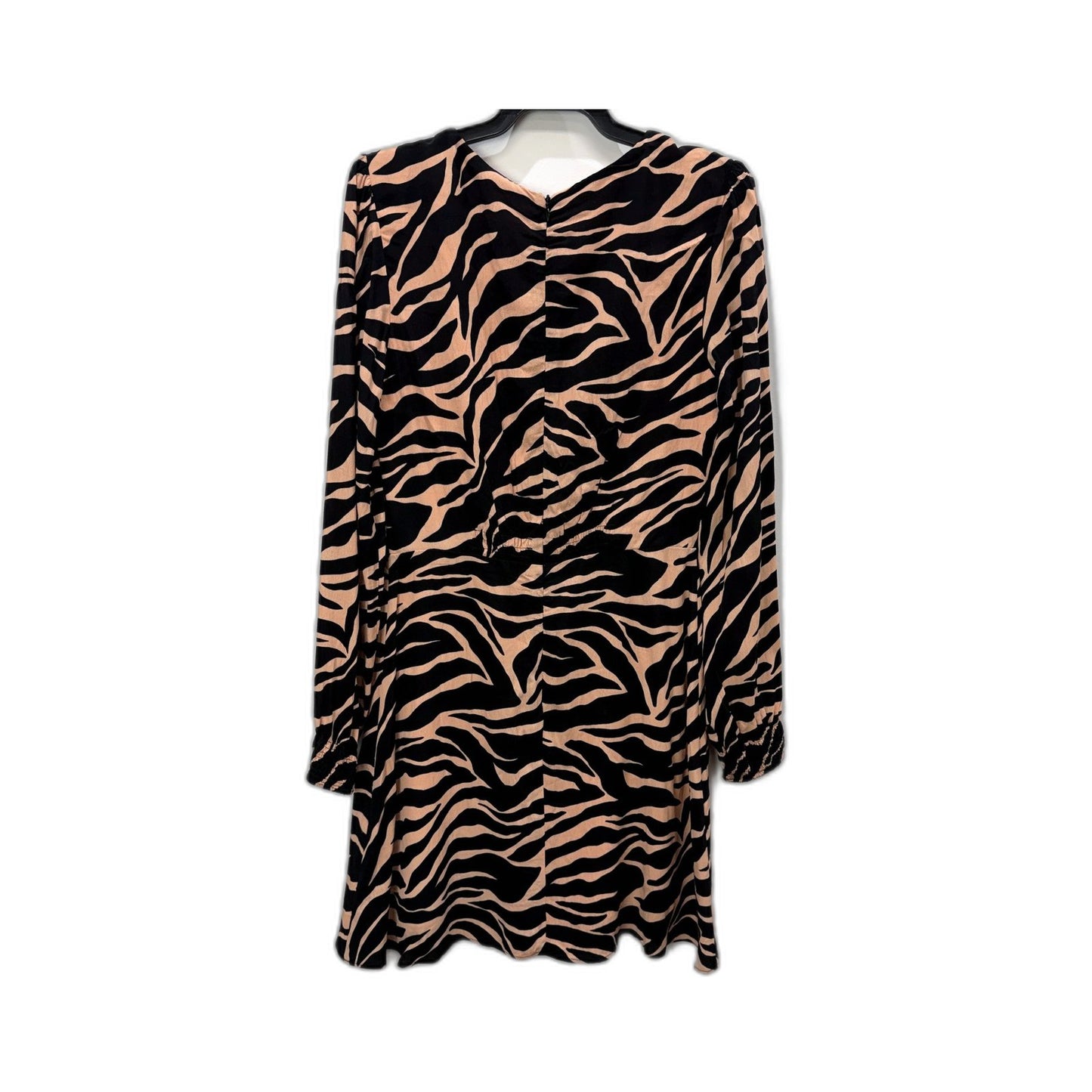 Kookai Womens Zebra Print Midi Dress Casual Feminine Long Sleeve Size 38