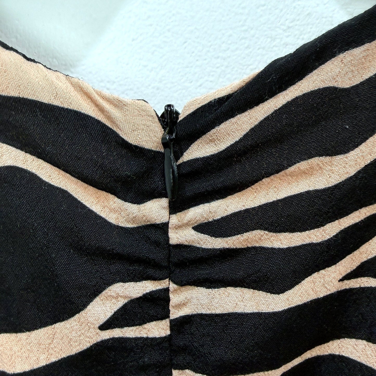 Kookai Womens Zebra Print Midi Dress Casual Feminine Long Sleeve Size 38
