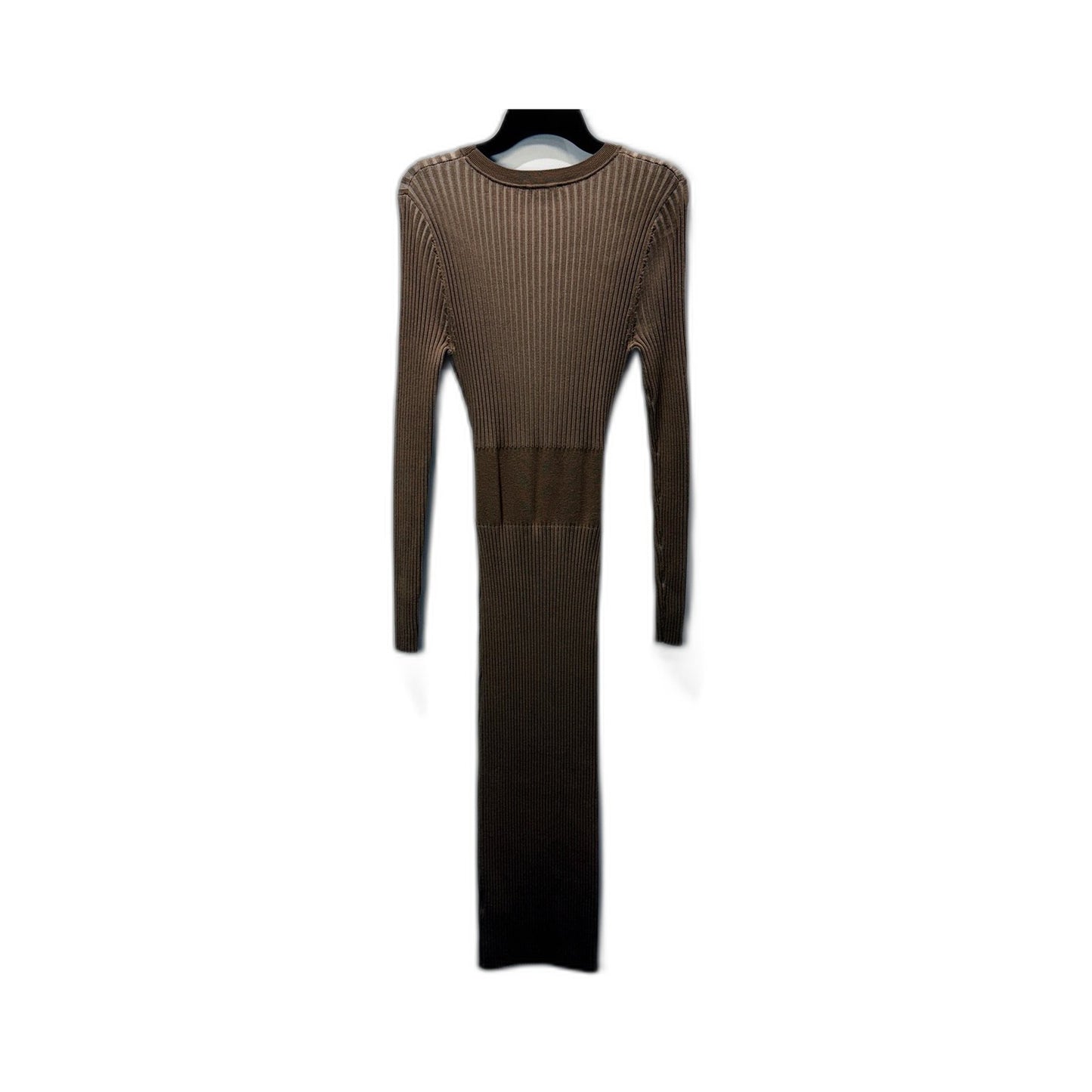 Kookai Womens Ribbed Knit Midi Dress in Brown - Size 0