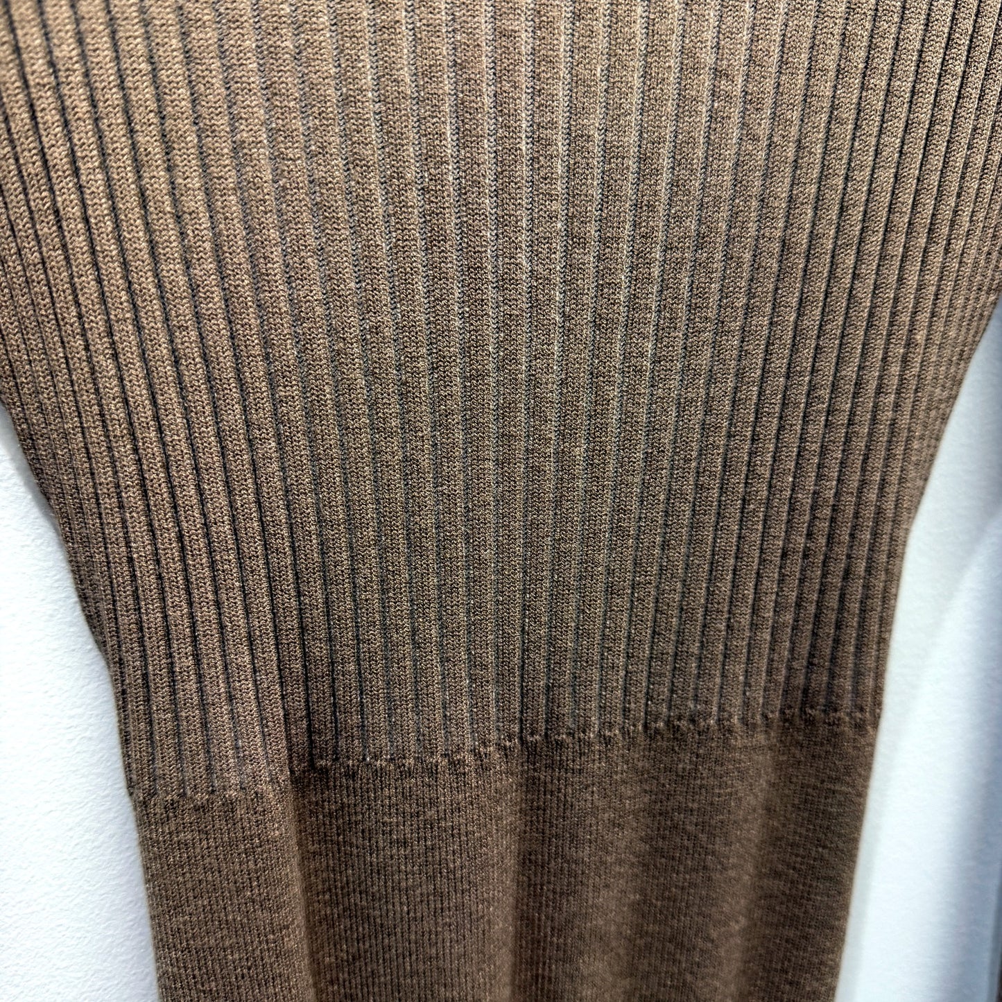Kookai Womens Ribbed Knit Midi Dress in Brown - Size 0