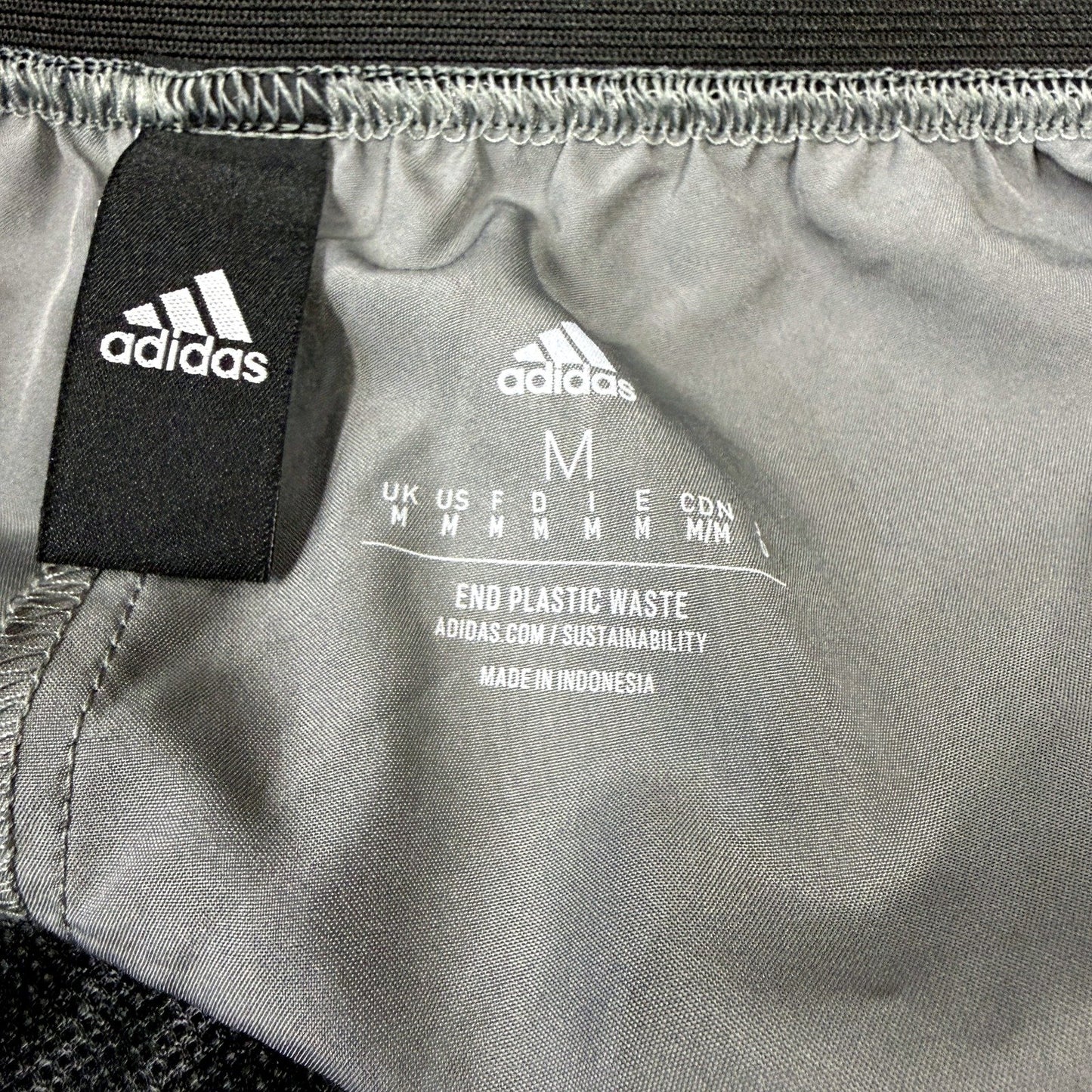 adidas Mens Athletic Shorts Gray Lightweight Breathable Workout Size M