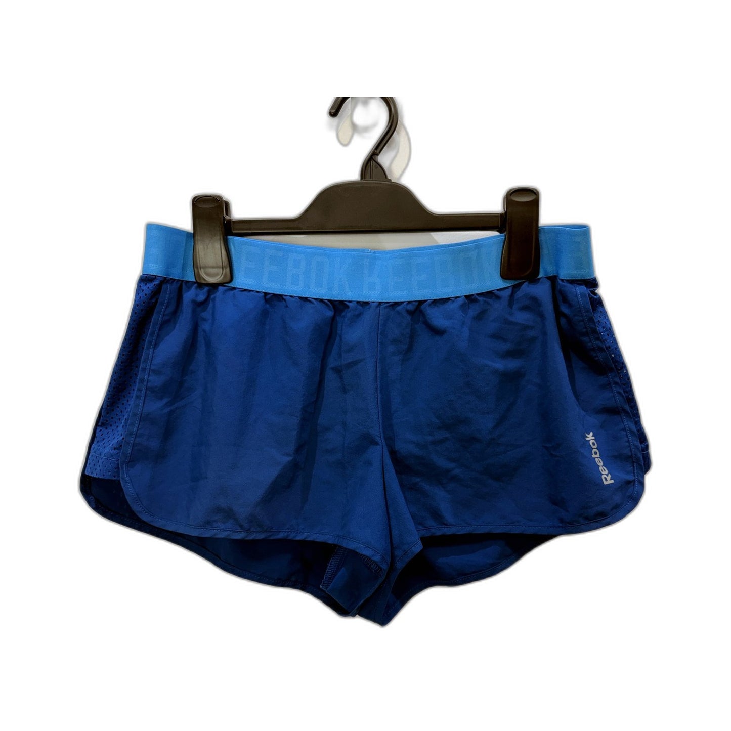 Reebok Mens Lightweight Nylon Athletic Shorts for Workout & Gym, Blue Size S