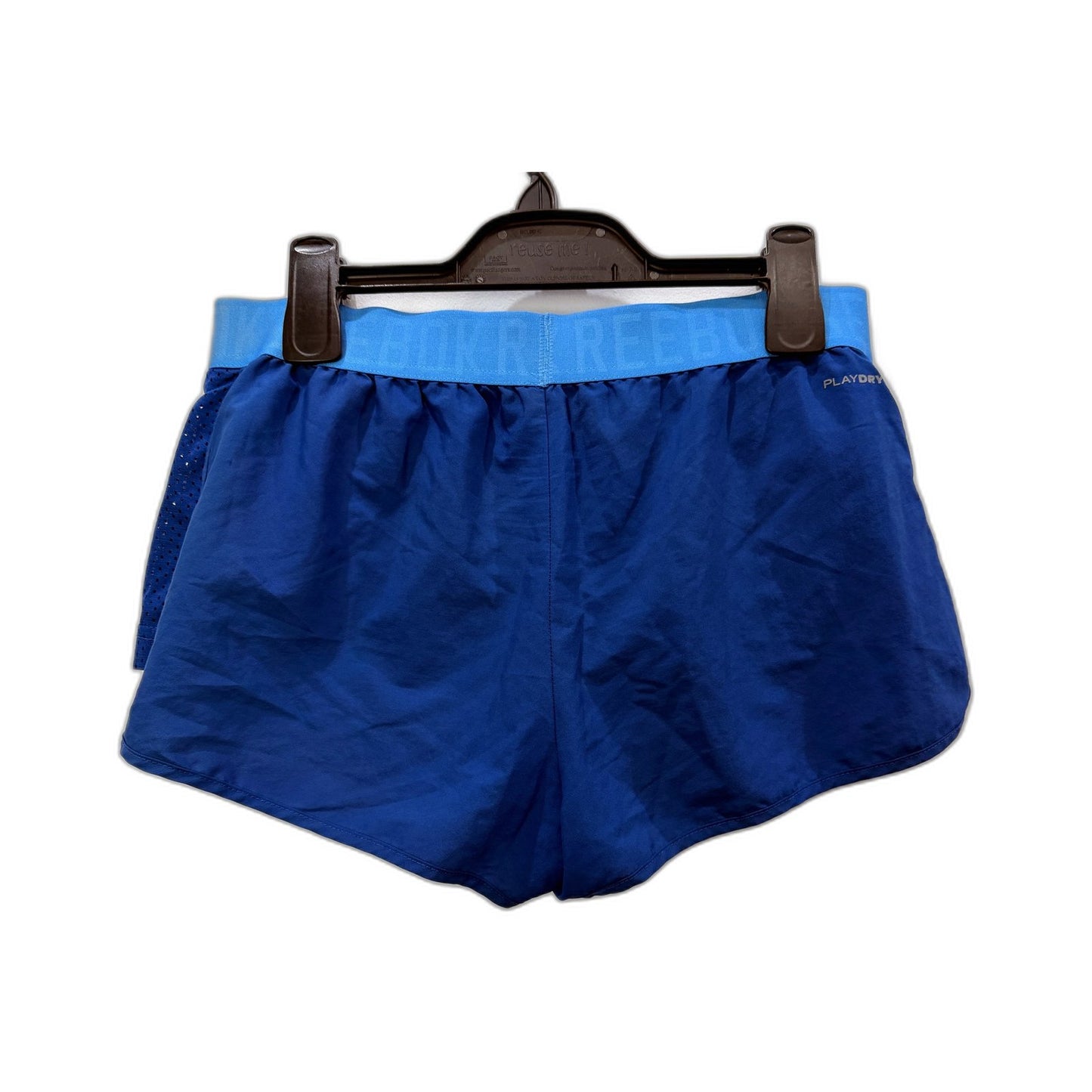 Reebok Mens Lightweight Nylon Athletic Shorts for Workout & Gym, Blue Size S