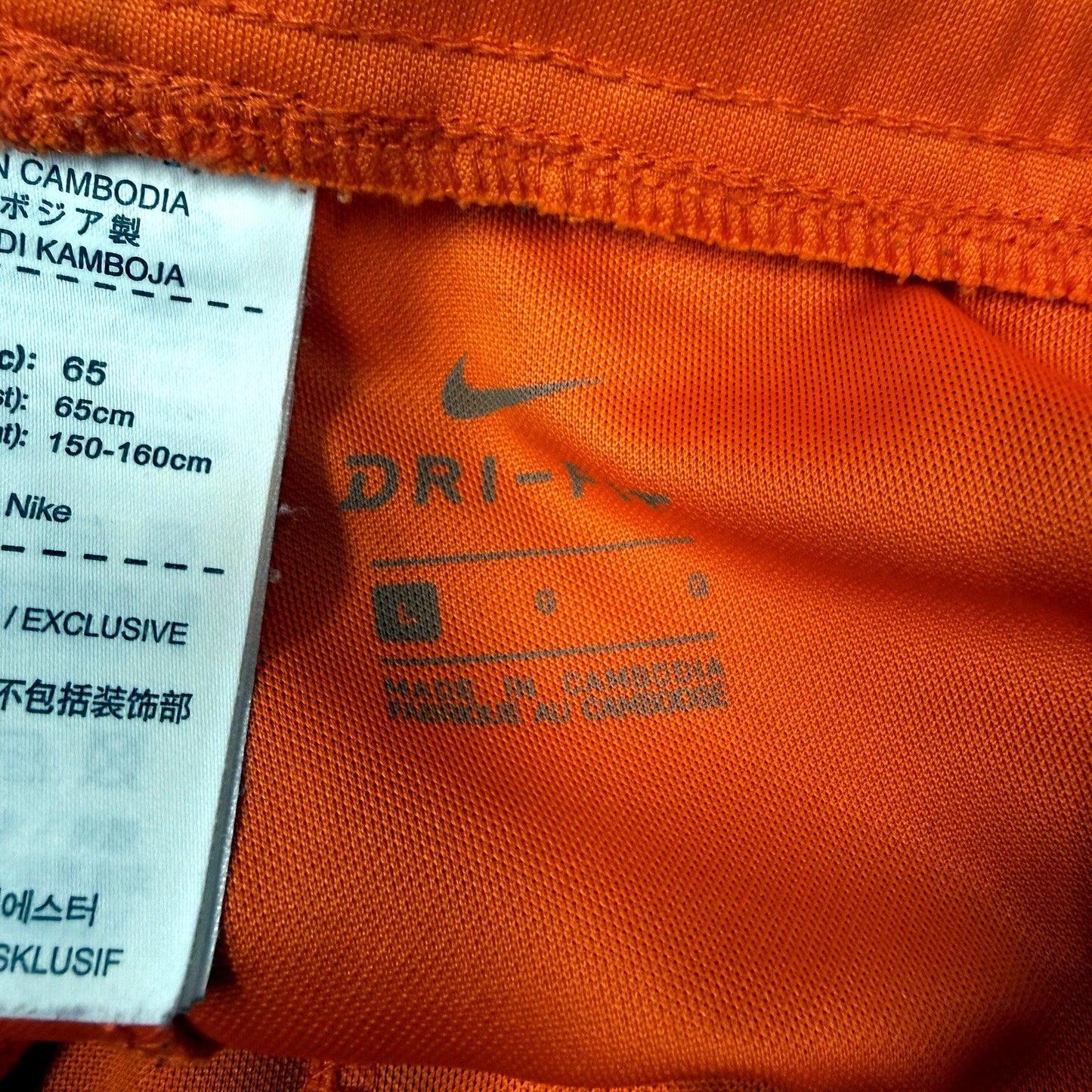 Nike Boys Orange Sports Shorts | Pullover Athletic Activewear Size L