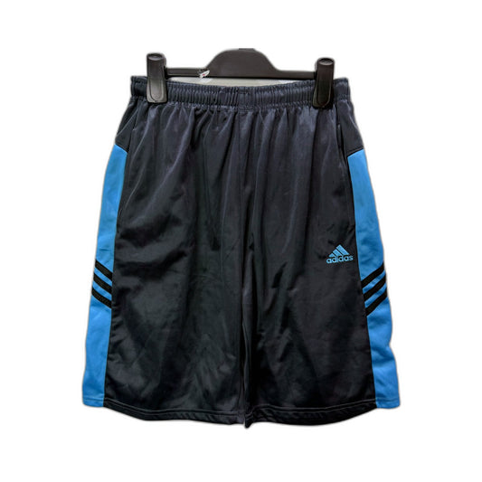 adidas Boys Athletic Shorts Black Blue Activewear Gym Workout Size M/S Size