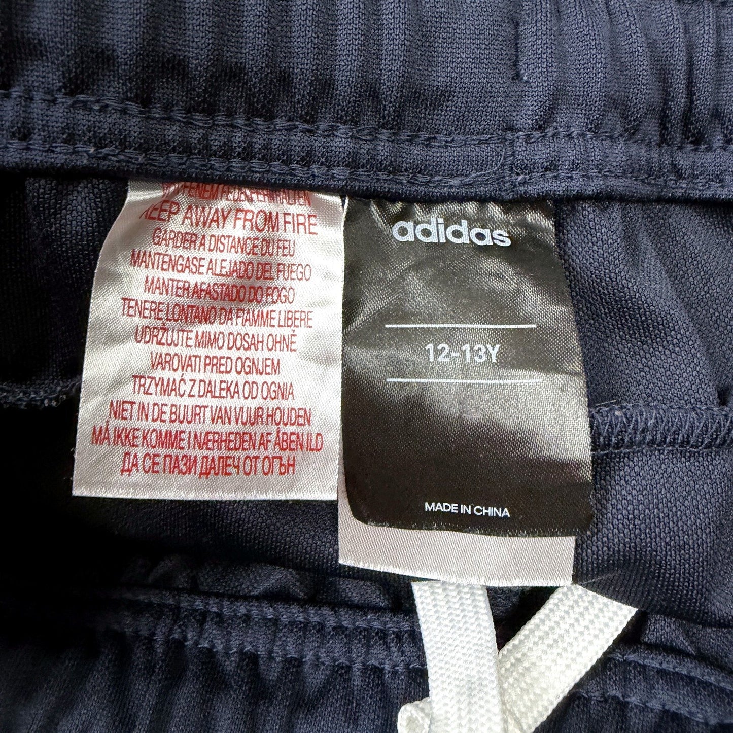 adidas Boys Navy Blue Recycled Polyester Shorts for Kids Aged 12-13 Years Size
