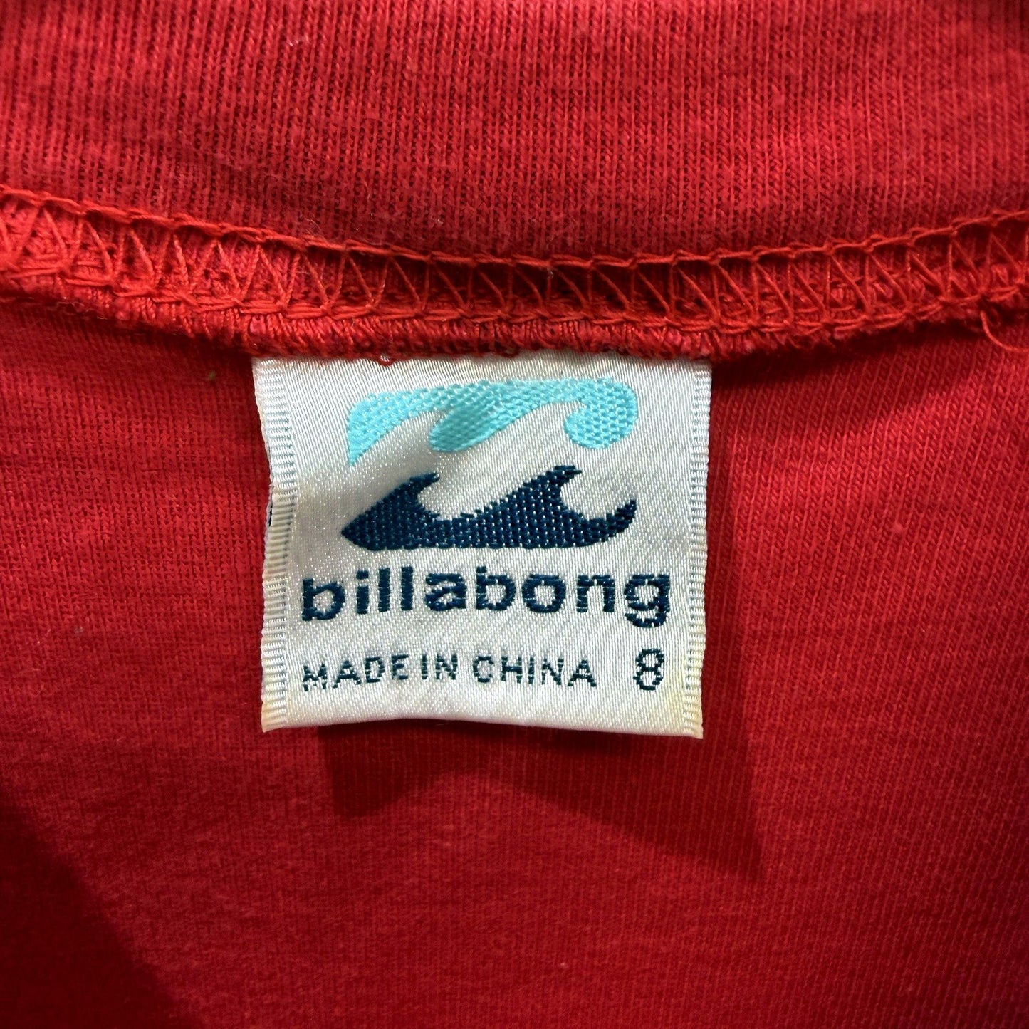 Billabong Boys Cotton T-Shirt in Red for Size 8
