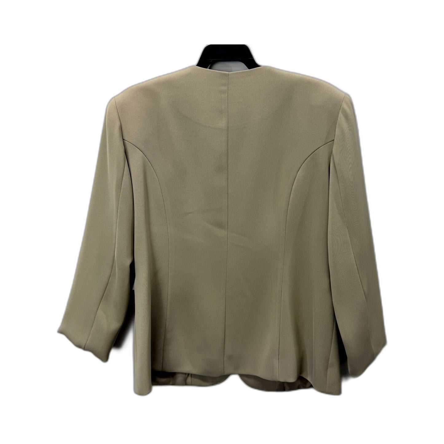 Dolina Womens Beige Lightweight Casual Petite Blazer Size 12