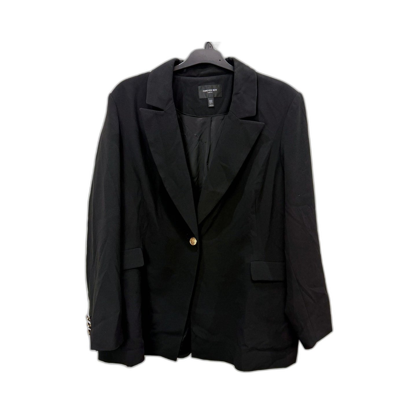 Forever New Womens Black Blazer Formal Office Wear Size 22