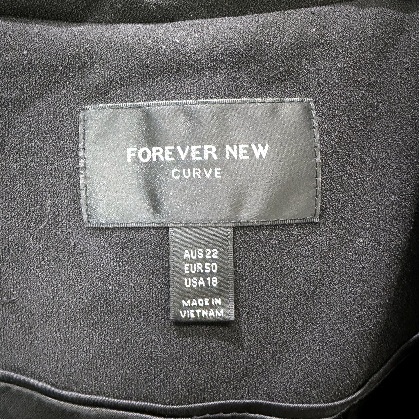 Forever New Womens Black Blazer Formal Office Wear Size 22