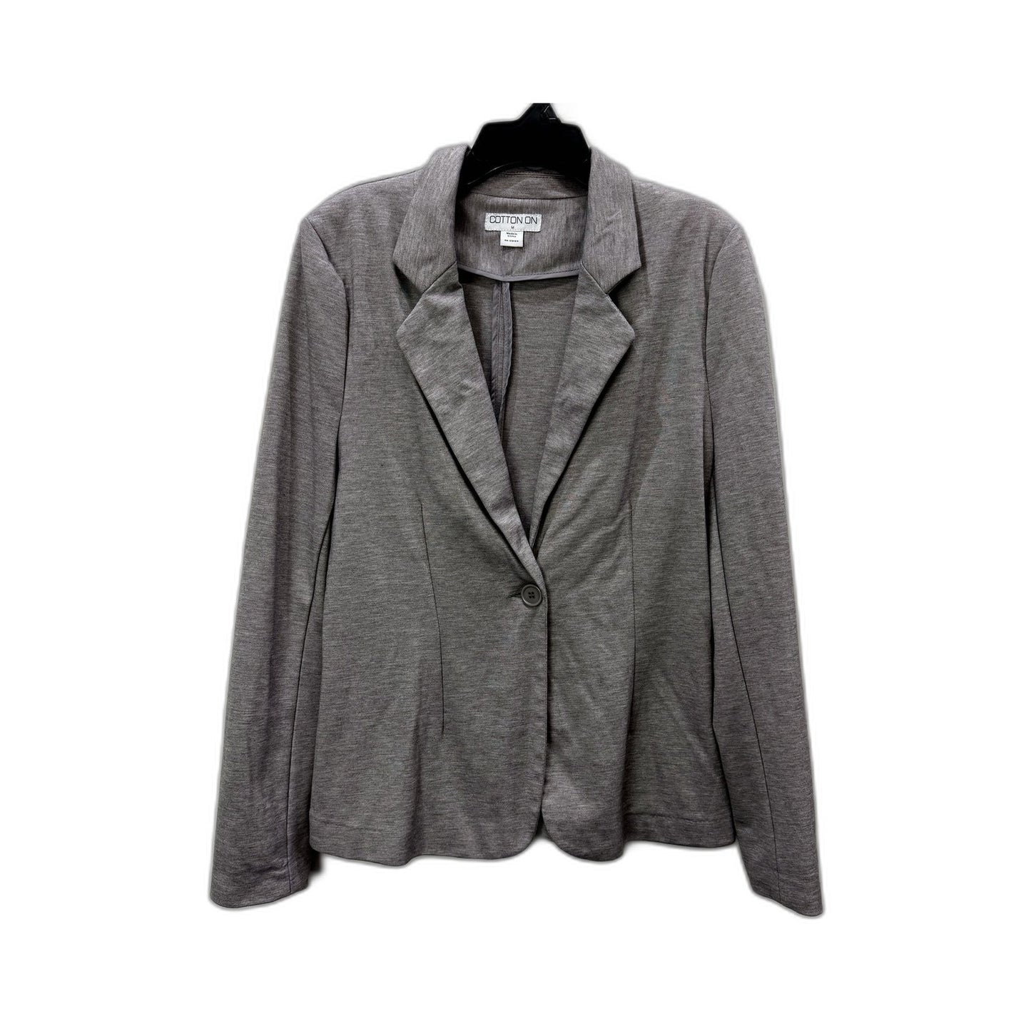 Cotton On Womens Gray Buttoned Jacket with Shawl Collar by , Size M