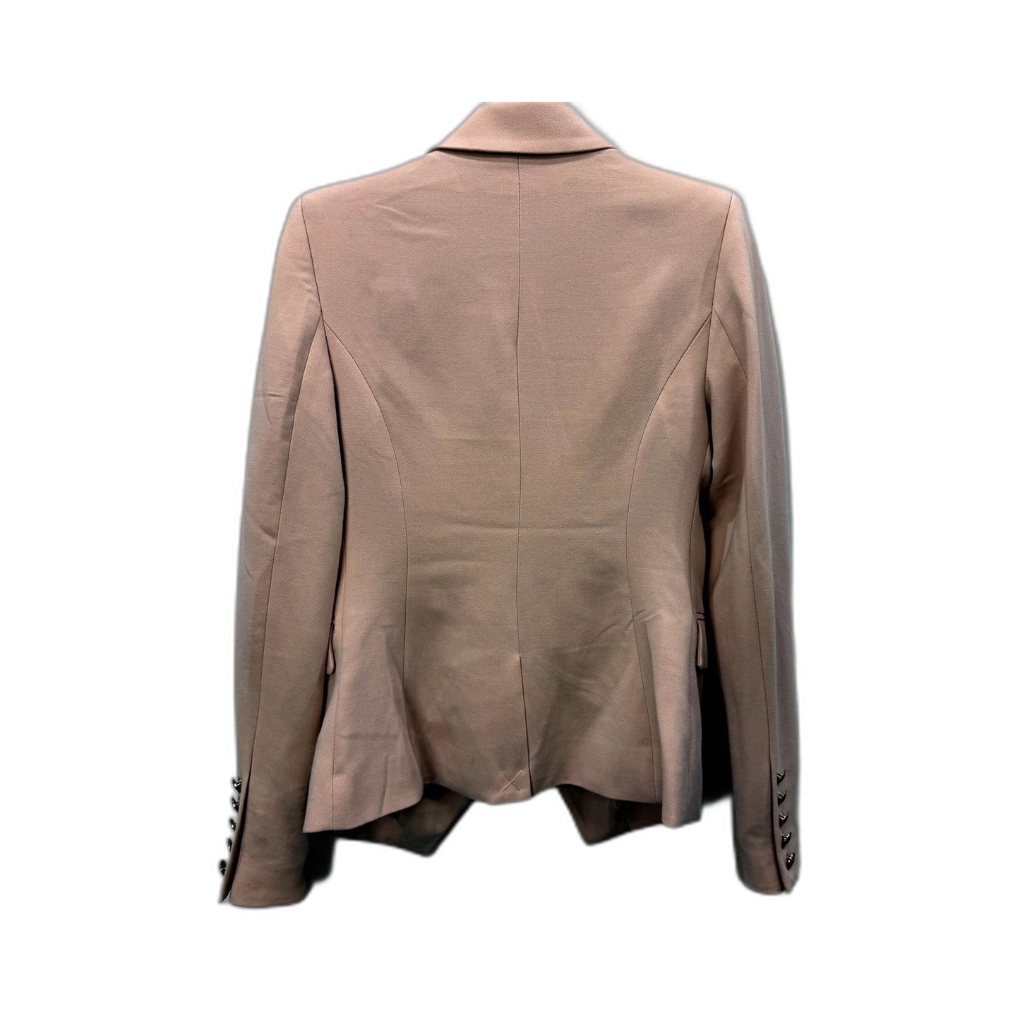 Decjuba Womens Pink Cotton Blend Double Breasted Blazer, Size 8