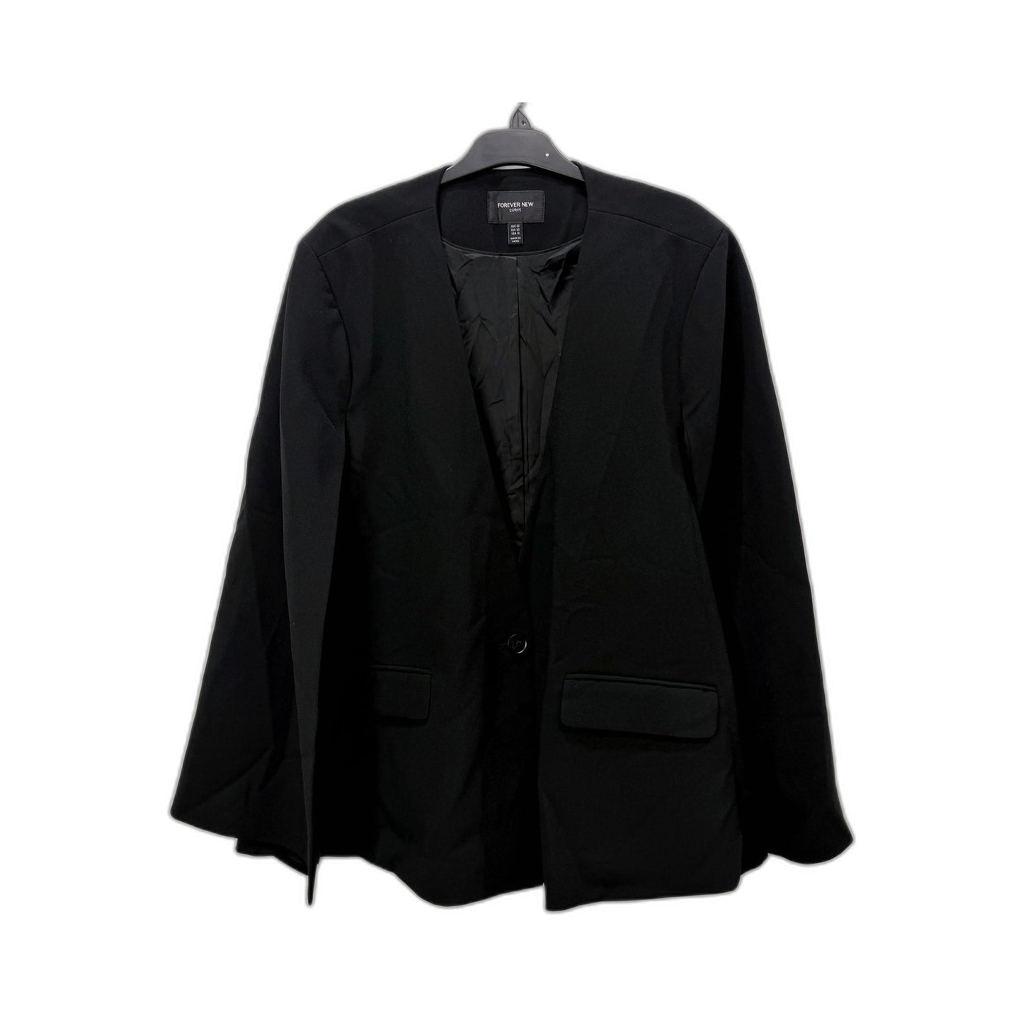 Forever New Womens Oversized Black Cape Cloak Vest Size 22